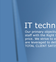 IT technologies staffing banner